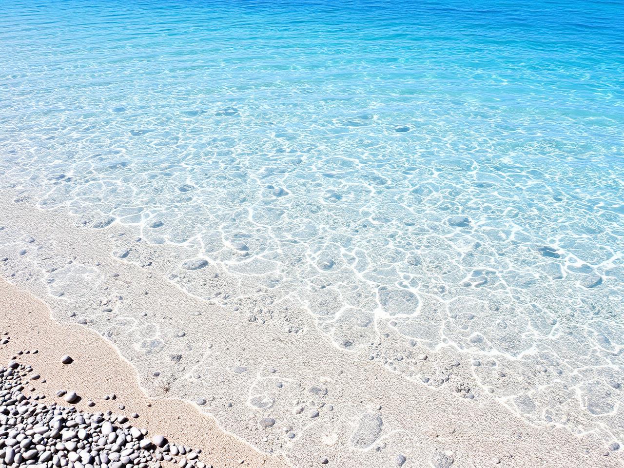 Helder turquoise water op een Cypriotisch strand